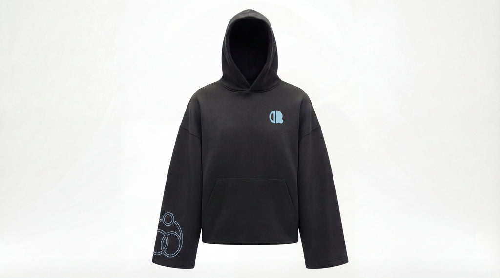 Blue Vintage " 99 DALQON Black Hoodie