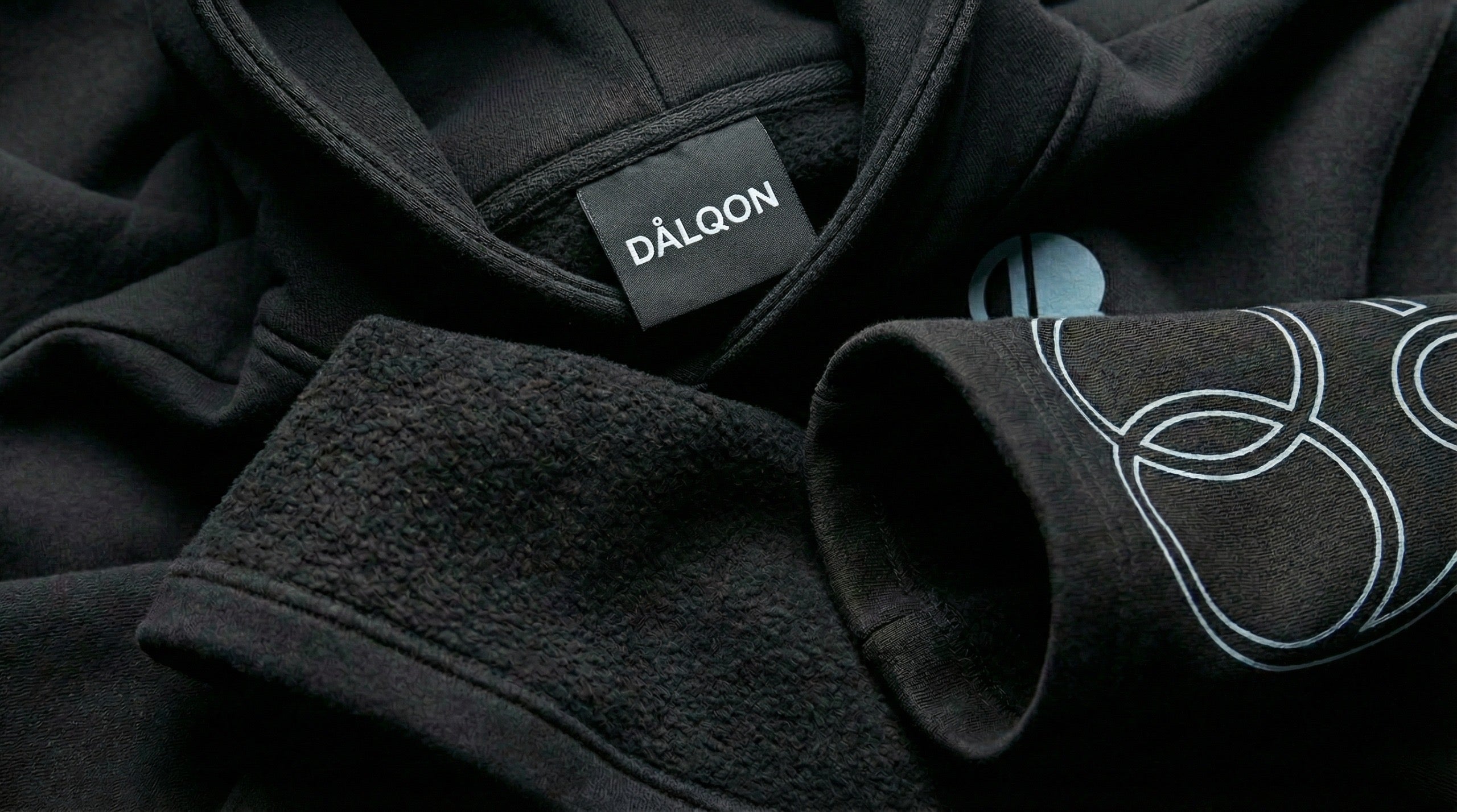 Blue Vintage " 99 DALQON Black Hoodie