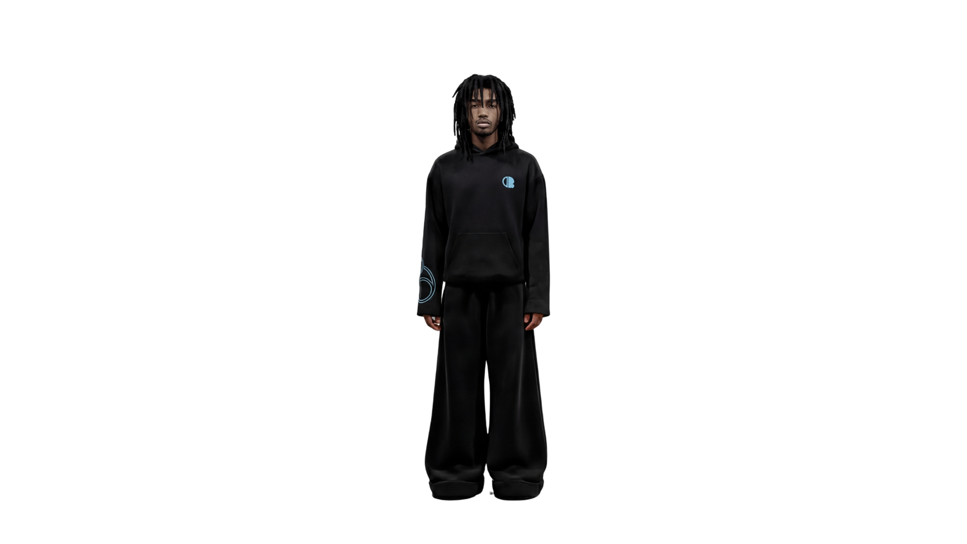 Blue Vintage " 99 DALQON Black Hoodie