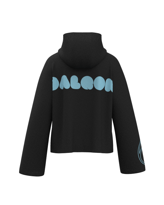 Blue Vintage " 99      DALQON Black Hoodie