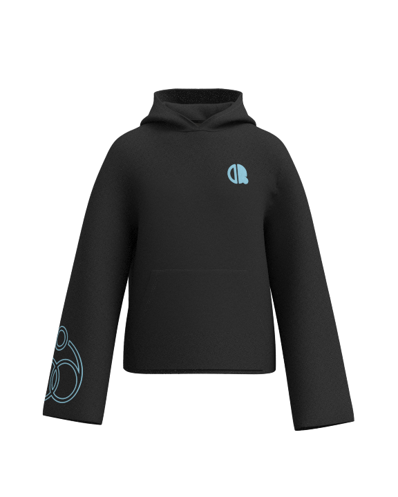 Blue Vintage " 99 DALQON Black Hoodie