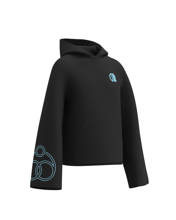 Blue Vintage " 99 DALQON Black Hoodie